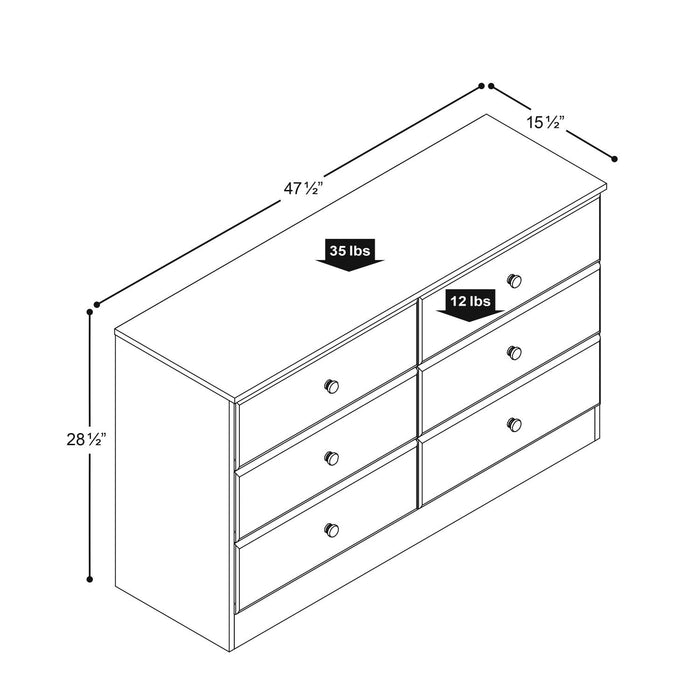 Astrid 6-Drawer Dresser - Espresso