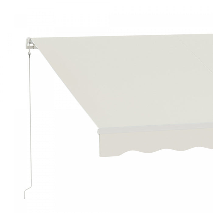 Outsunny 12' X 10' Electric Retractable Awning W/ Remote Controller, Cream