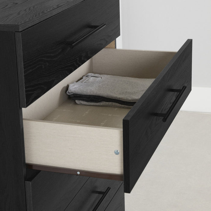 Primo 5-Drawer Chest - Black Oak