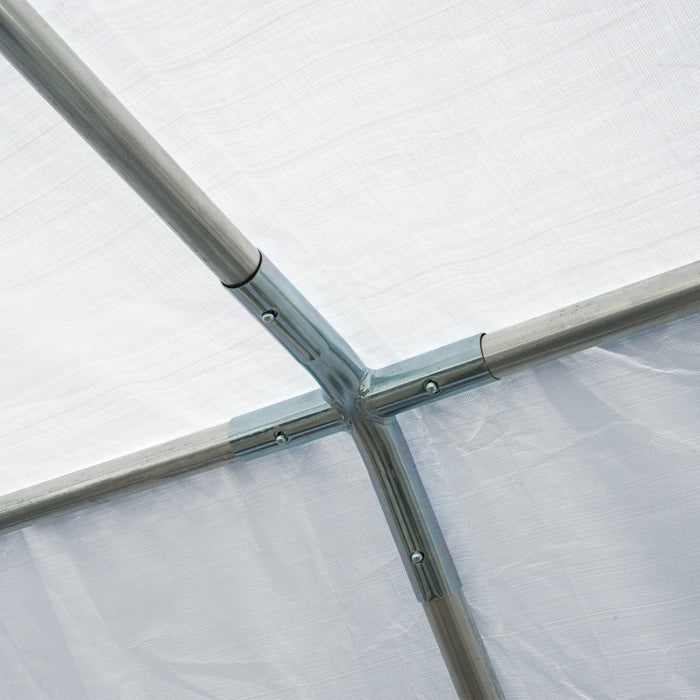Outsunny 13’x26’ Heavy-duty Outdoor Carport Party Event Tent Patio Gazebo Canopy With 4 Sidewalls, W