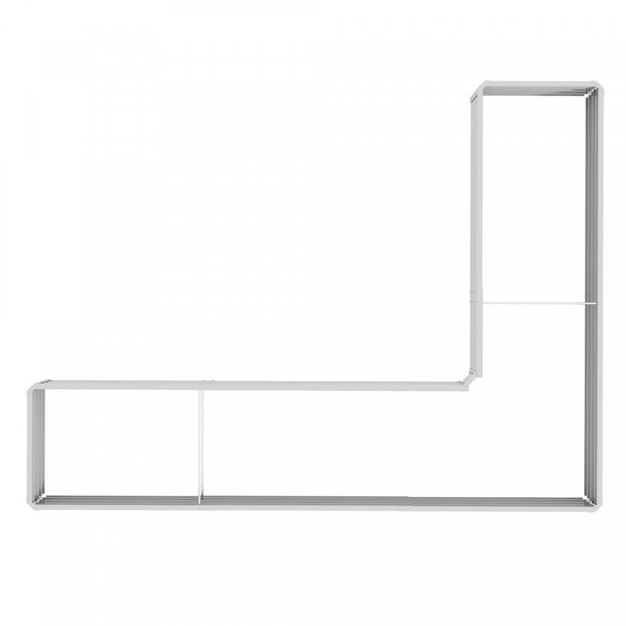Outsunny L-shaped Raised Garden Bed, 82\" X 109\" X 12\" Galvanized Steel Planter Box With Multi-reinfo