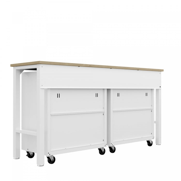 Fortress Modern 3-Piece Garage Set in White Garage Storage 