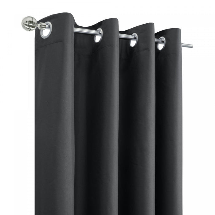 Thermaplus Alpine Charcoal Blackout Grommet Curtain Panel - 52 x 95