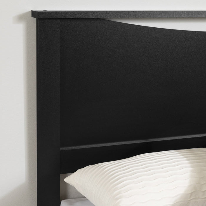 Step One Platform Bed And Headboard Set Pure Black - South Shore Queen Bed