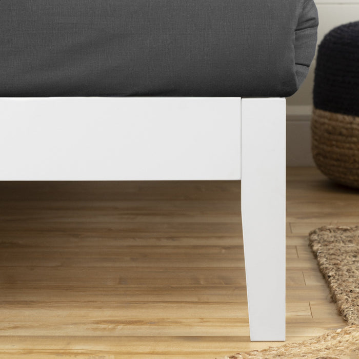 Vito Solid Wood Platform - Bed White 
