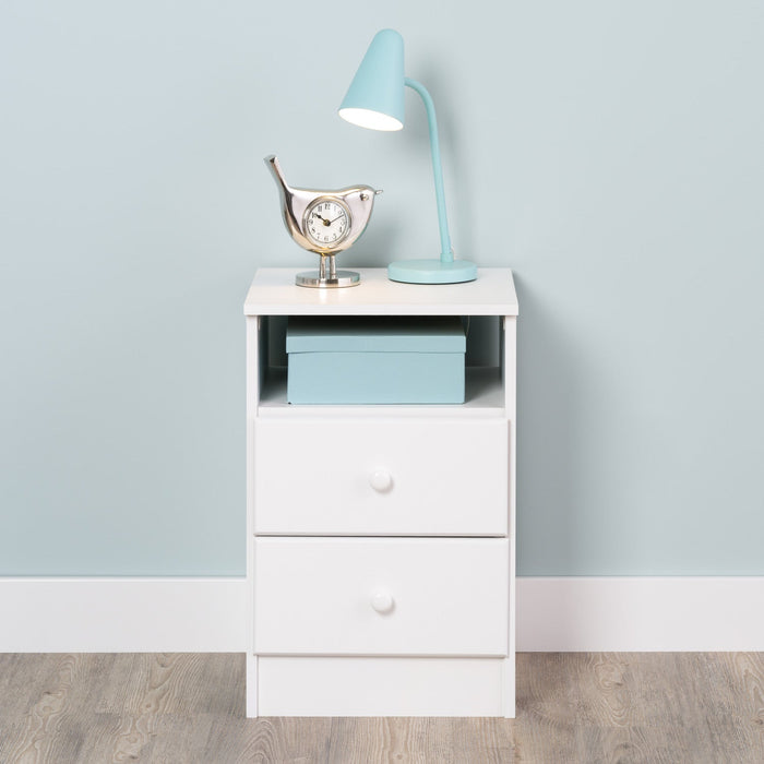 Astrid 2-Drawer Nightstand - White