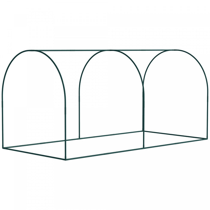 Outsunny 8 X 4ft Crop Cage With Two Zippered Doors And Ground Stakes Green