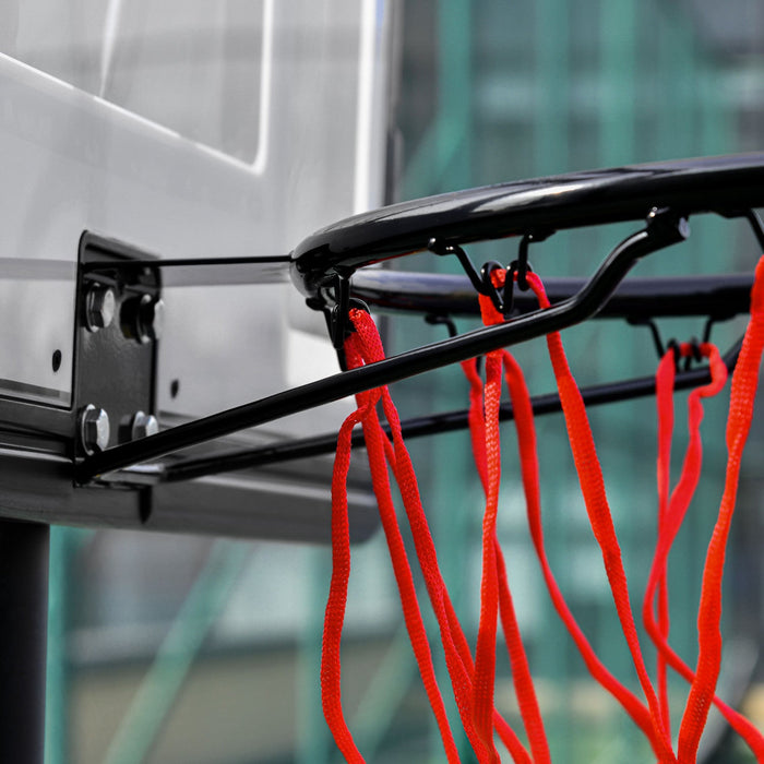 Soozier 5-7FT Basketball Stand and Hoop Backboard Adjustable w/ Wheels