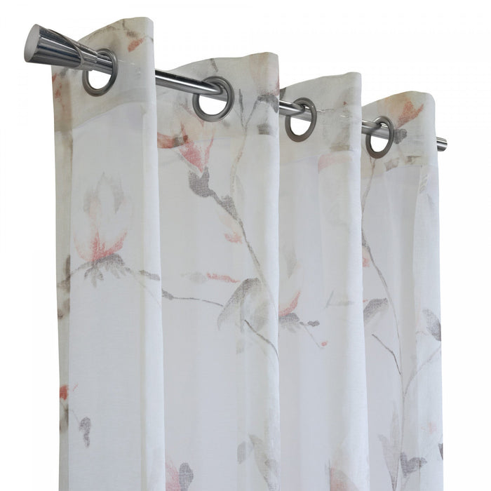 Habitat Symphony Coral Sheer Grommet Curtain Panel - 52 x 63
