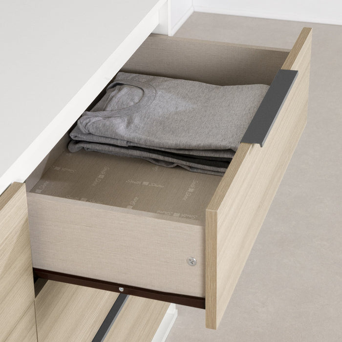 Hourra 6-Drawer Dresser - Soft Elm White