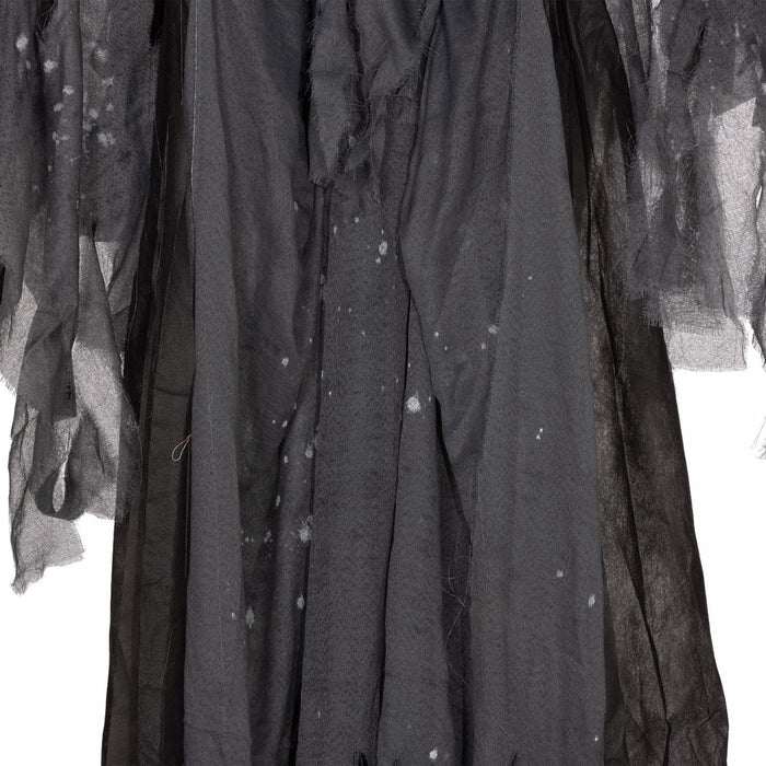 Homcom Winged Grim Reaper Animatronic Prop W/ Light Up Eyes, For Party