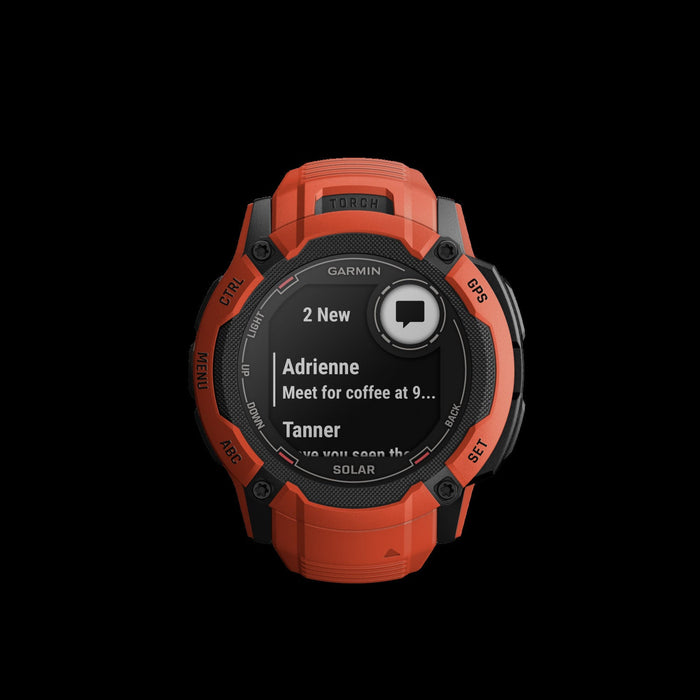 Garmin Instinct® 2x Solar Gps Smartwatch - Health & Fitness Tracking With Multi-band Gnss - Flame Re