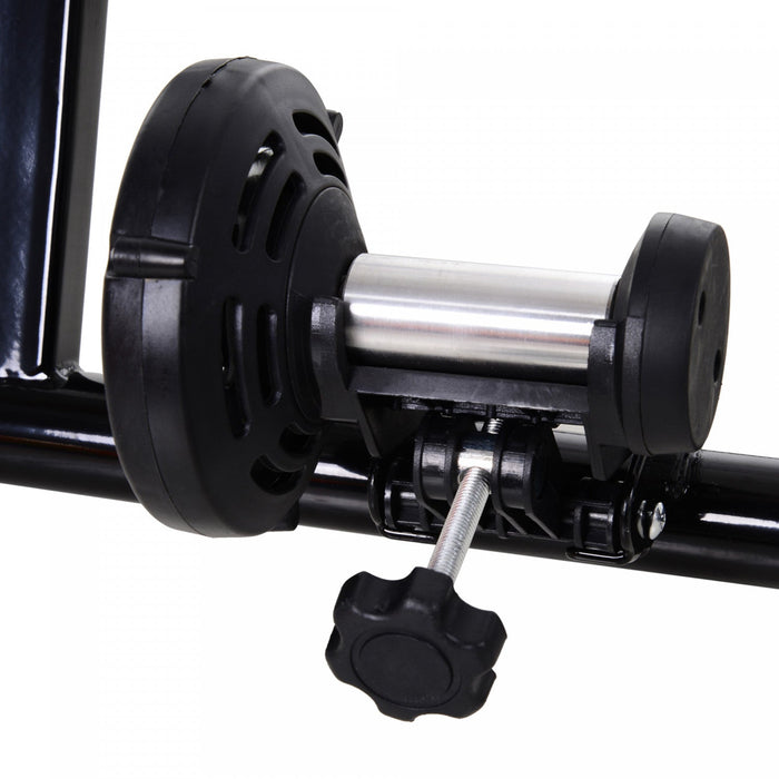 Soozier Foldable Indoor Bike Trainer, Stationary Bicycle Stand For Riding Exercise, 26-28\" & 700c Wh