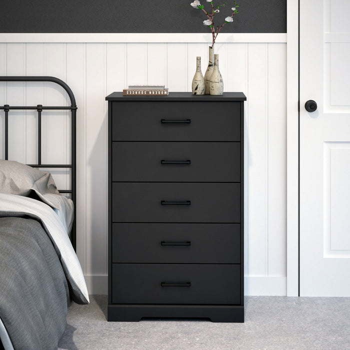 Prepac Rustic Ridge 27.5\" 5-Drawer Chest - Black