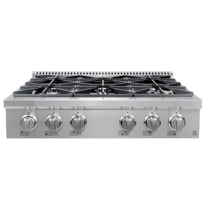 Ancona 36\" Commercial Style Slide-In Gas Cooktop - AN-2161 