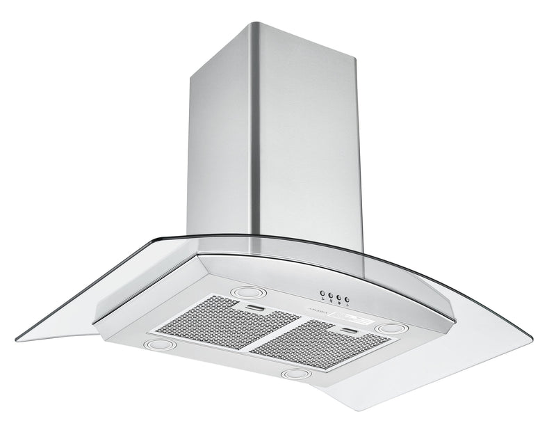 Ancona IGCC636 36\" Island Glass Stainless Steel Range Hood - AN-1405 