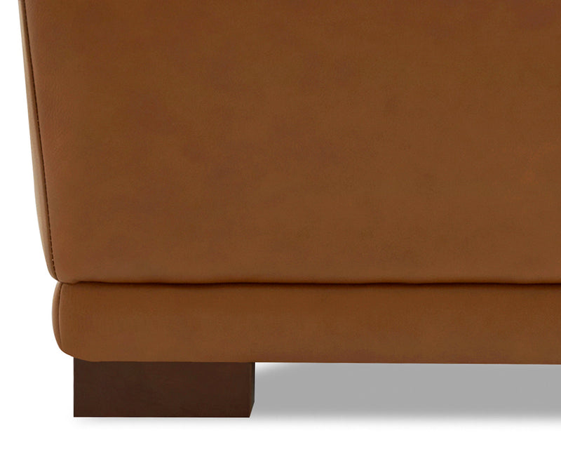 Hydeline Oslo Leather Loveseat - Nutmeg