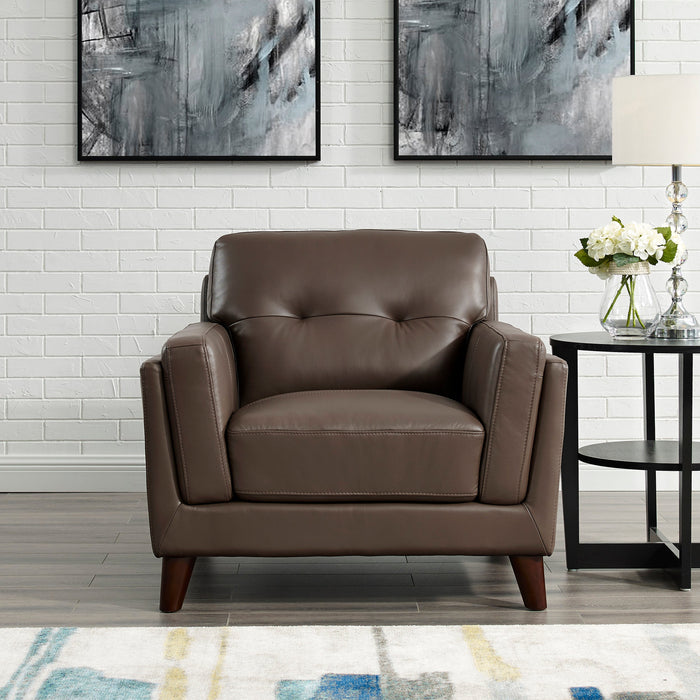 Hydeline Rowan Leather Chair - Brown