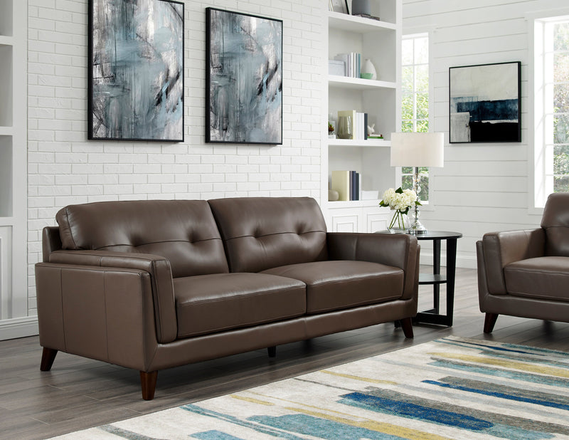 Hydeline Rowan Leather Sofa - Brown