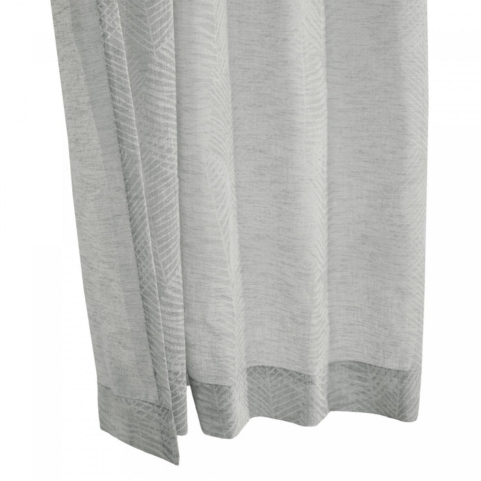 Habitat Trenton Grey Light Filtering Dual Header Curtain Panel - 52 x 84
