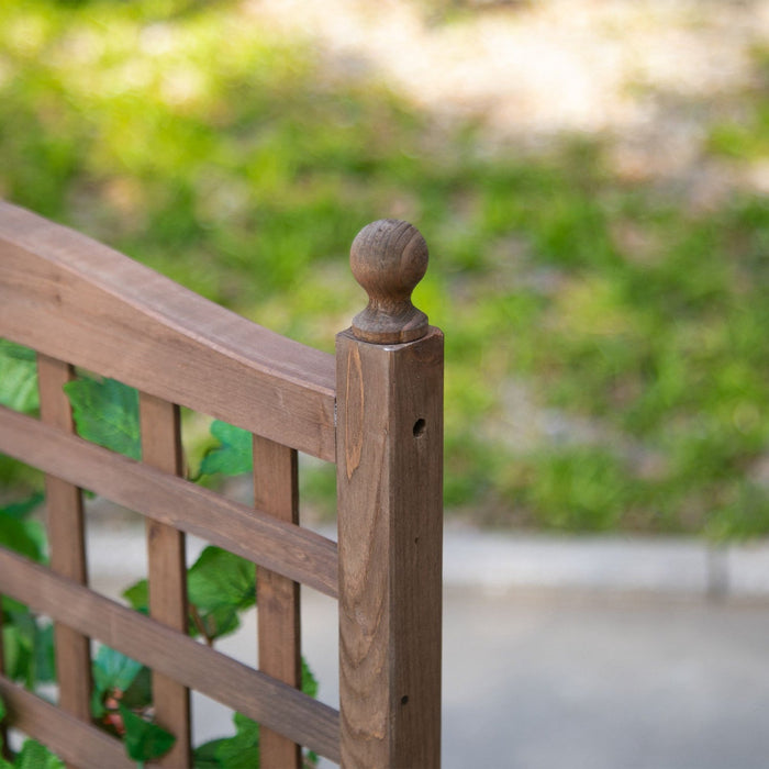 Outsunny Raised Garden Bed With Trellis For Climbing Vines, Wood Garden Planter Box, Free Standing F