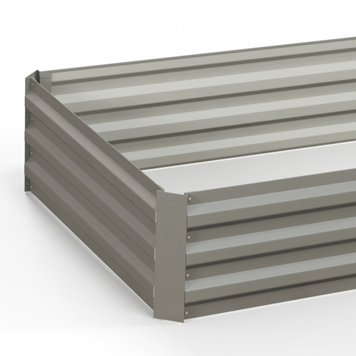 Outsunny 8 X 3 X 1ft Galvanized Raised Garden Bed, Metal Elevated Planter Box, Easy Diy And Cleaning