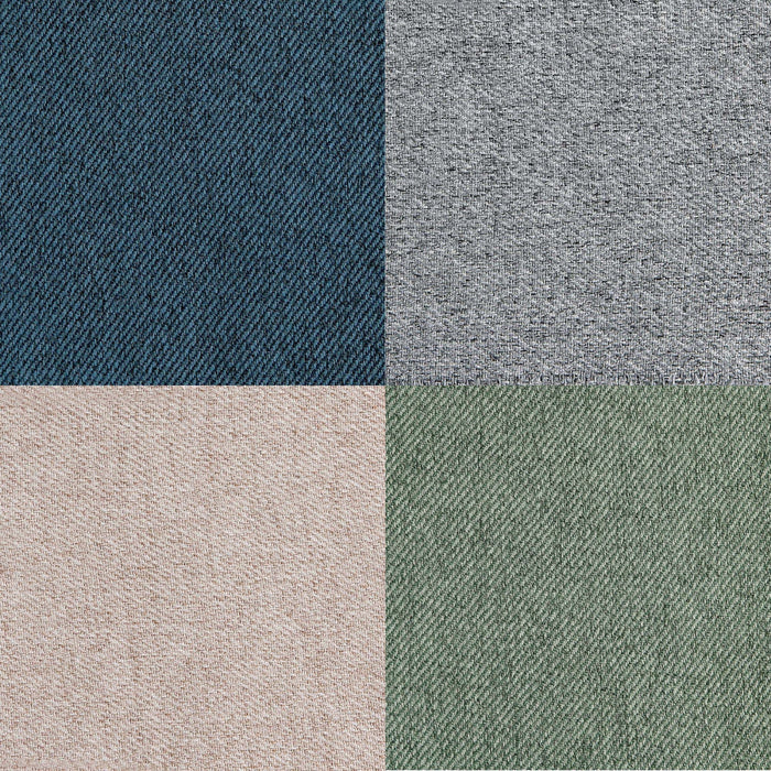 Bailey Mid-Century Modern 1-Piece Accent Ottoman in Blue, Gray, Wheat and Sage Green 
