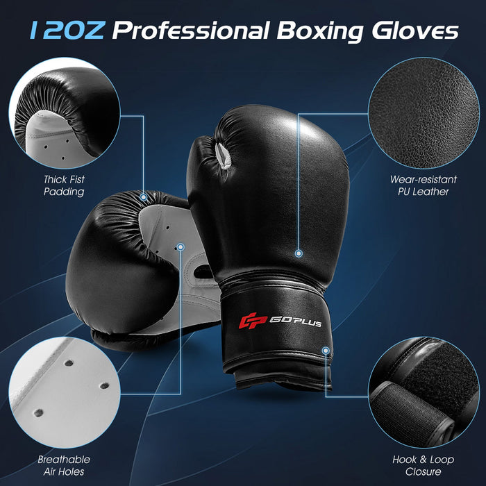 Goplus 70" 220lbs Freestanding Punching Boxing Bag W/12 Suction Cup Base Shock Absorber