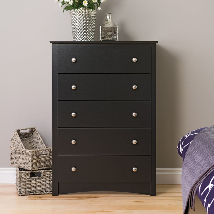 Sonoma 5-Drawer Chest - Black