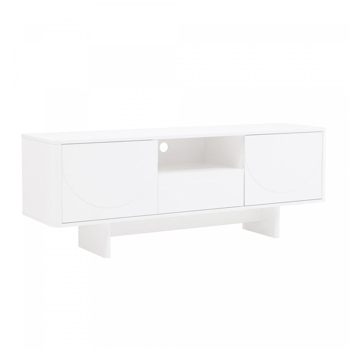 Ella Modern 59\" TV Stand in White 