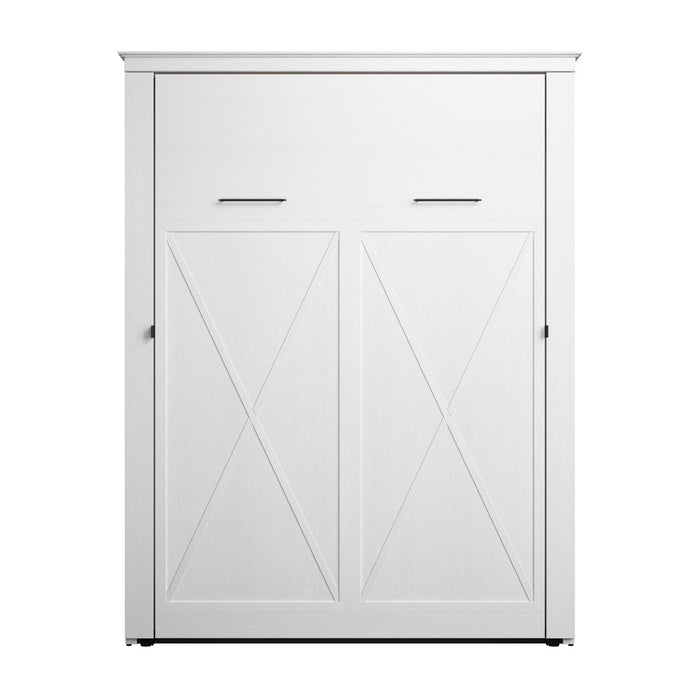 Bestar Key West 69 W Queen Murphy Bed - Pure White Oak