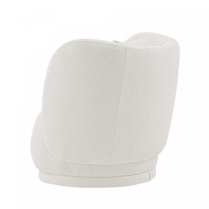 Siri Modern Upholstered Lounge Chair in Cream - Set of 2 
