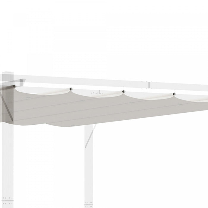 Outsunny Retractable Replacement Pergola Canopy For 10' X 13' Pergola, Pergola Cover Replacement, Cr