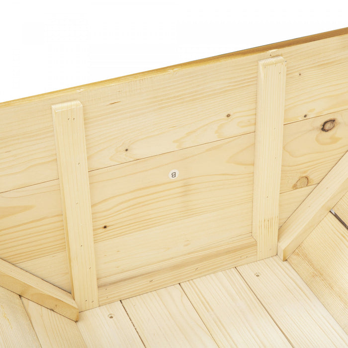 Outsunny 71'' X 32' X 28'' Wooden Raised Garden Bed, Planter Box With Non-woven Fabric, Free Standin