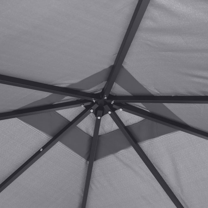 Outsunny 10' X 10' Patio Gazebo, Outdoor Gazebo Canopy Shelter With Netting & Curtains, Vented Roof,