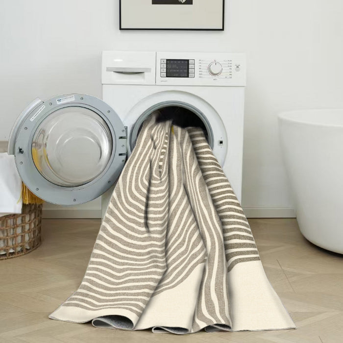 Aqua Pista Washable Non-slip Low Pile Area Rug 5'x7' 