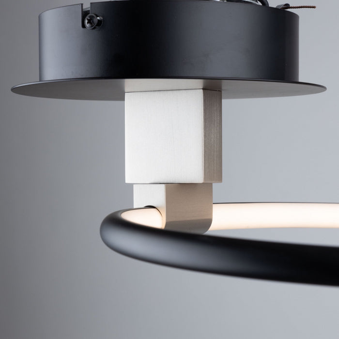 Halo Black Integrated LED Semi-Flush Mount