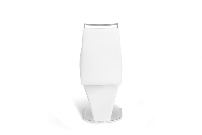 Pollock Dining Chair, White Faux Leather (set Of 2) 