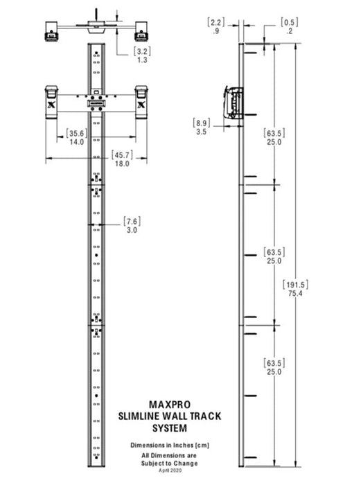 Maxpro Fitness Wall Track System For Maxpro Fitness Machine - Exercise, Build, Burn & Tone. Strength
