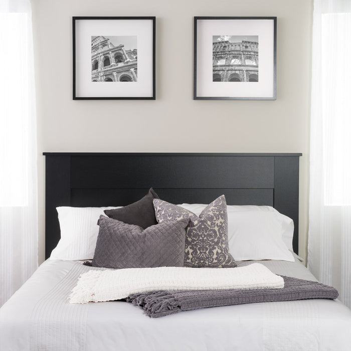 Queen Flat Panel Headboard - Black