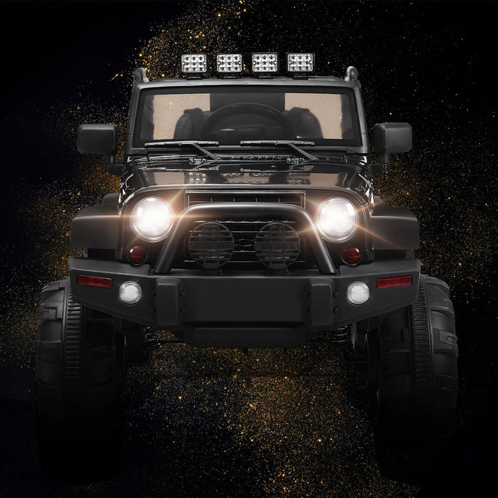 Costway 12v Kids Ride On Truck Car W/ Remote Control Mp3 Music Led Lights Black