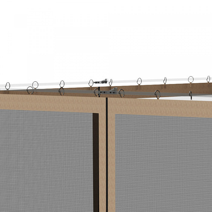 Outsunny Replacement Mosquito Netting For Gazebo 10' X 10' Screen Walls For Canopy With Zippers For 
