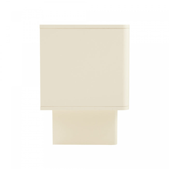 Ella Modern 20\" Nightstand in Cream (1-Drawer) 