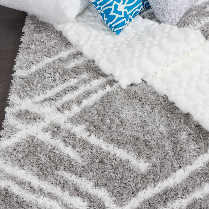 Ker Grey Lines 8x11 Area Rug