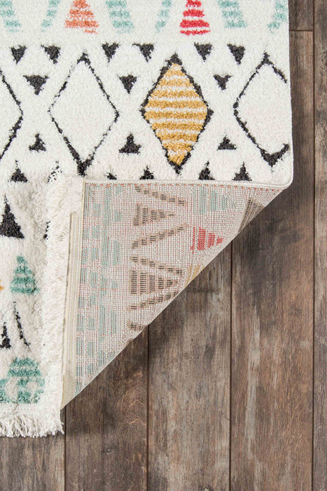 Kaia Contemporary 2'3\" x Runner Rug in Multi Indoor Area Rug 