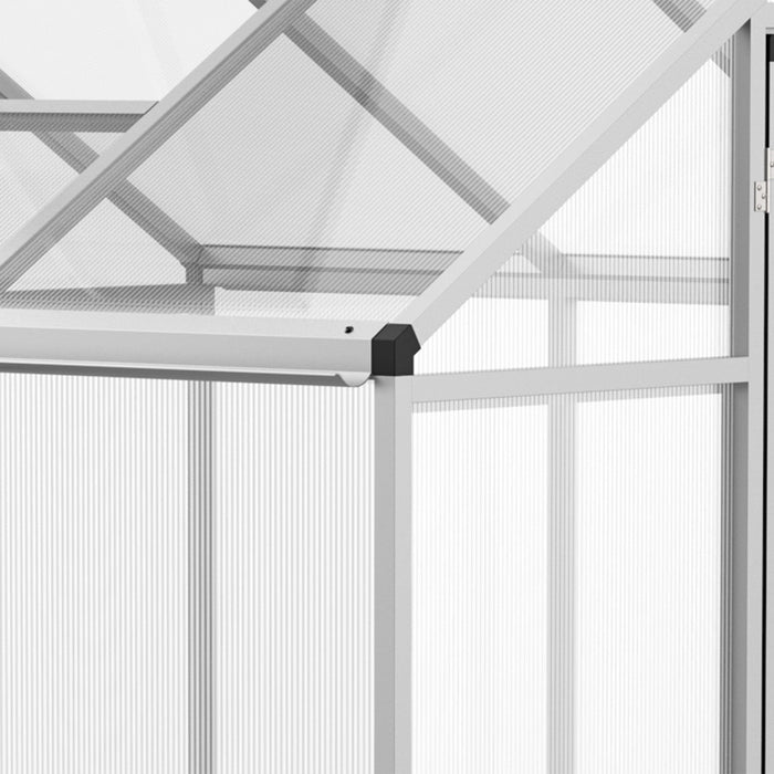 Outsunny 6' X 6' X 6.4' Walk-in Garden Greenhouse Polycarbonate Panels Plants Flower Growth Shed Col
