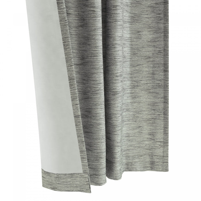 Habitat Odessa Grey Light Filtering Dual Header Curtain Panel - 52 x 108