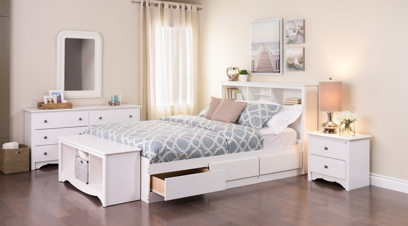 Full/Queen Bookcase Headboard - White