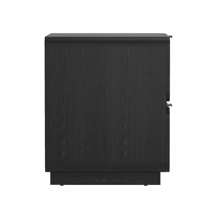 Chrystie Contemporary Modern 26\" Nightstand in Black (2-Drawer) 