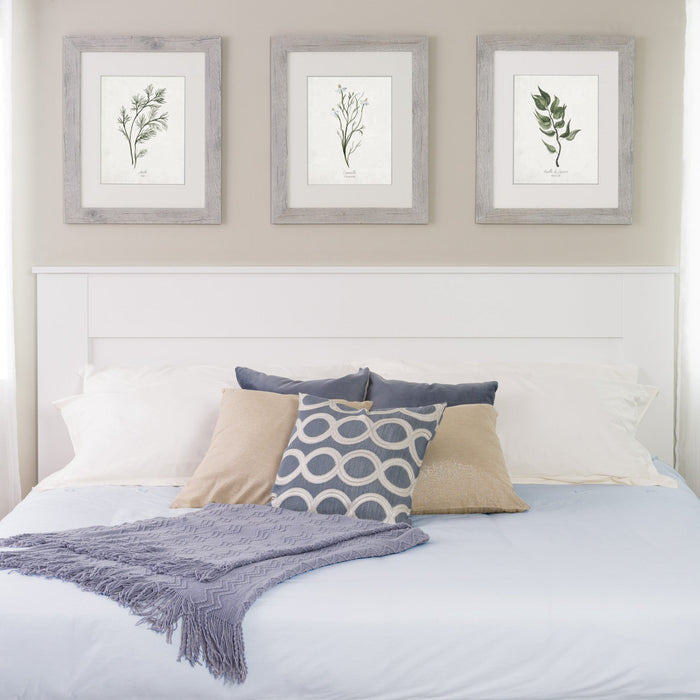 King Flat Panel Headboard - White